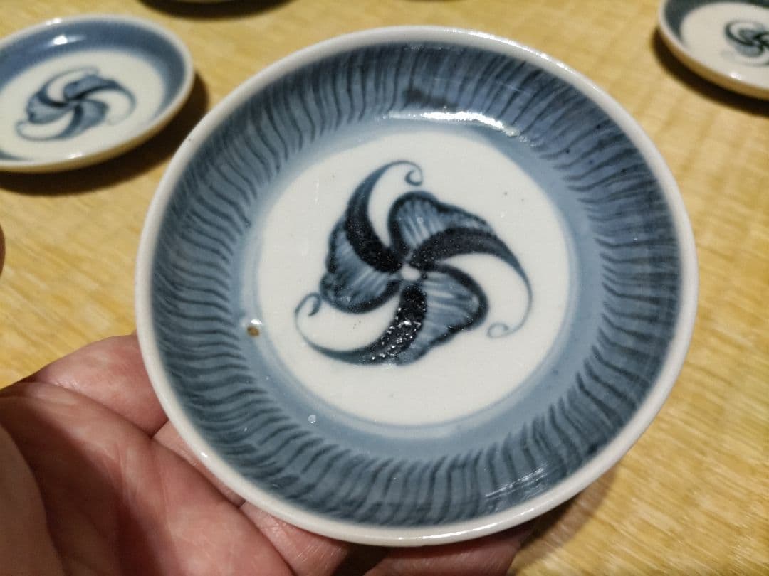 瀬戸太白手　or　瀬戸染付磁器　小皿（５枚セット）美品！