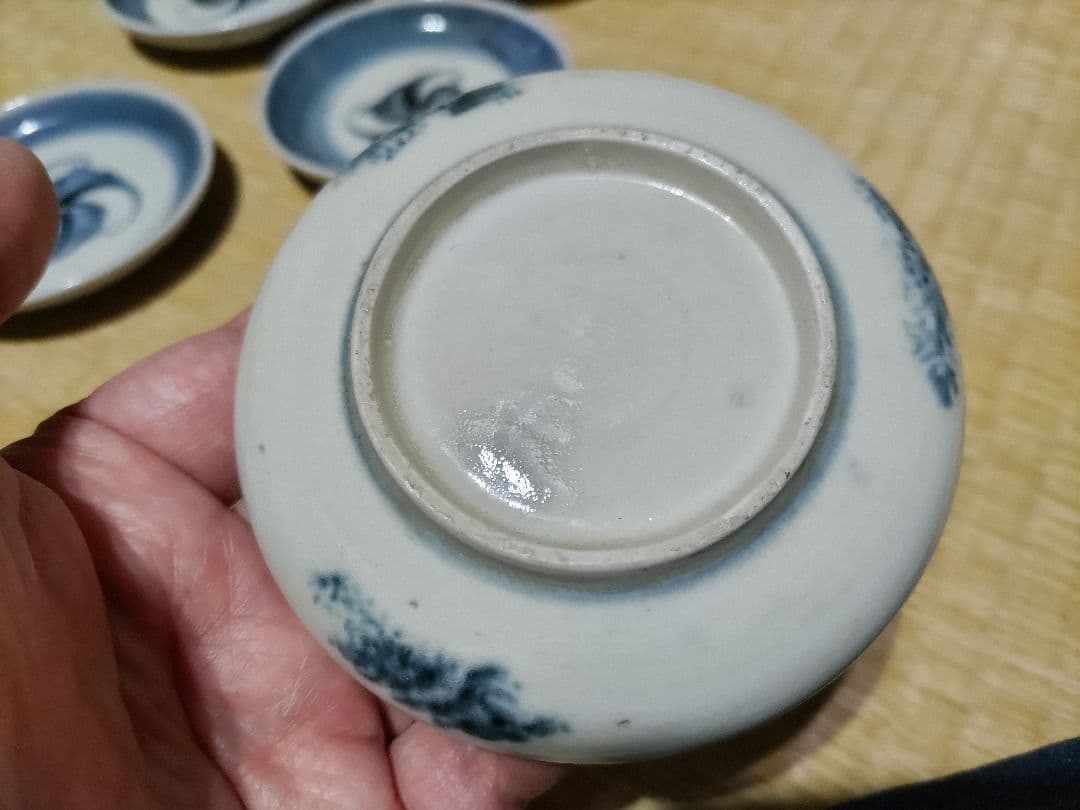 瀬戸太白手　or　瀬戸染付磁器　小皿（５枚セット）美品！
