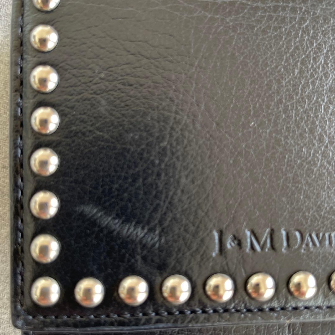 J.M. DAVIDSON スタッズ付き三つ折り財布