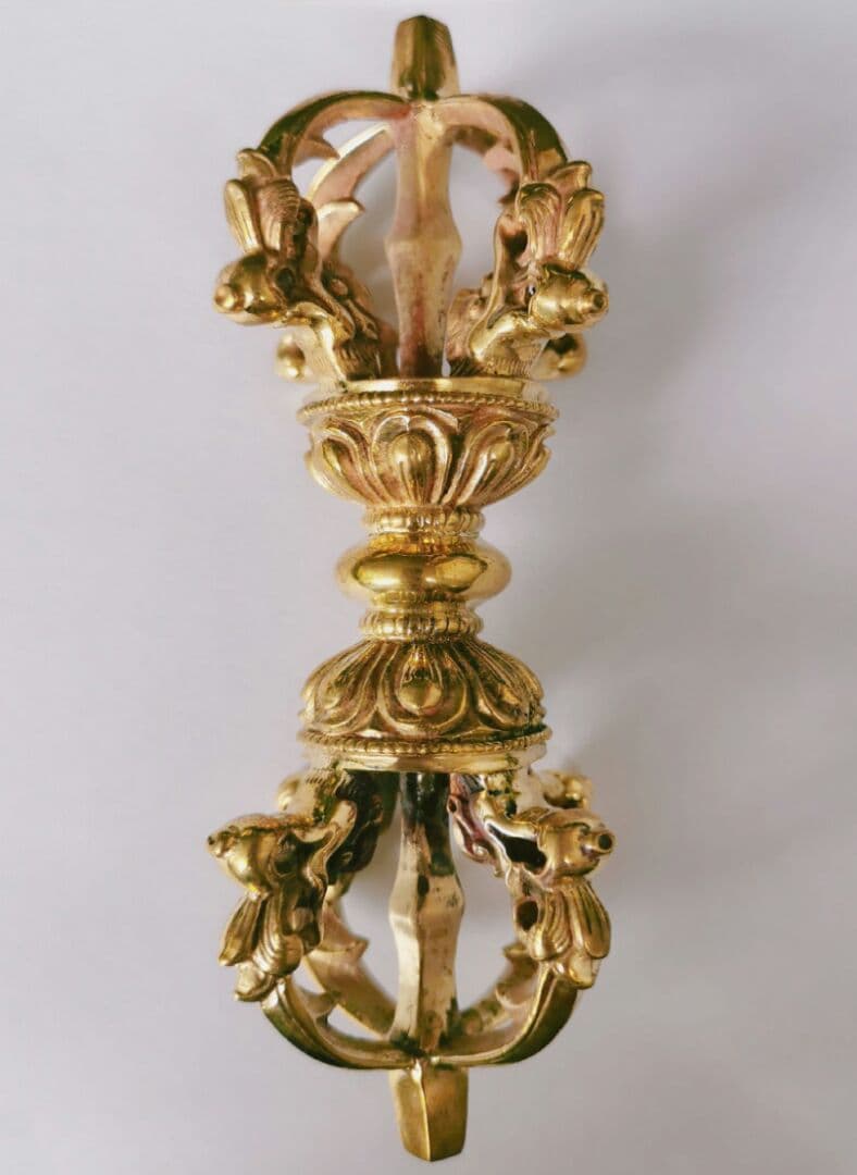 修縁堂】チベット密教 五鈷杵 金剛杵 法器法具 真鍮製 vajra13.