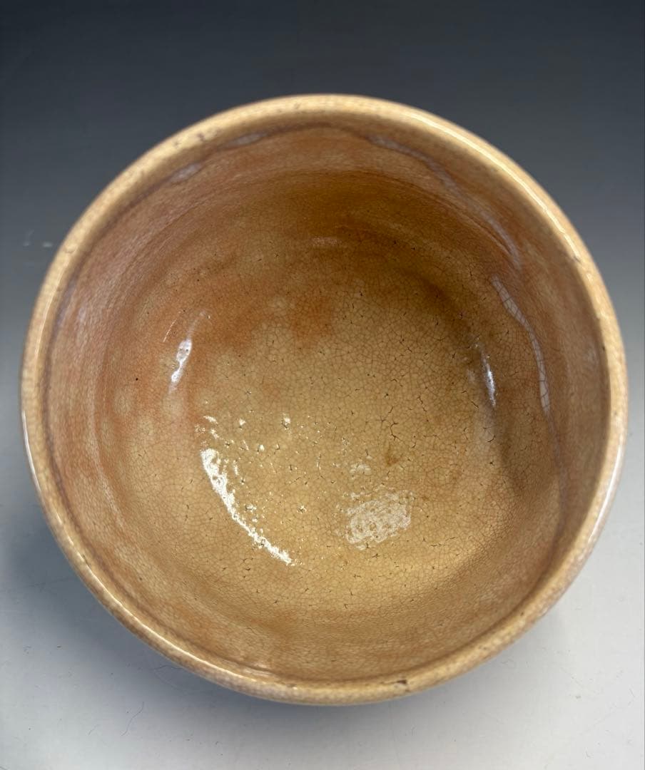 中古品】十二代坂倉新兵衛造御題 暁鶏聲 萩茶碗（共箱）USED〈税込