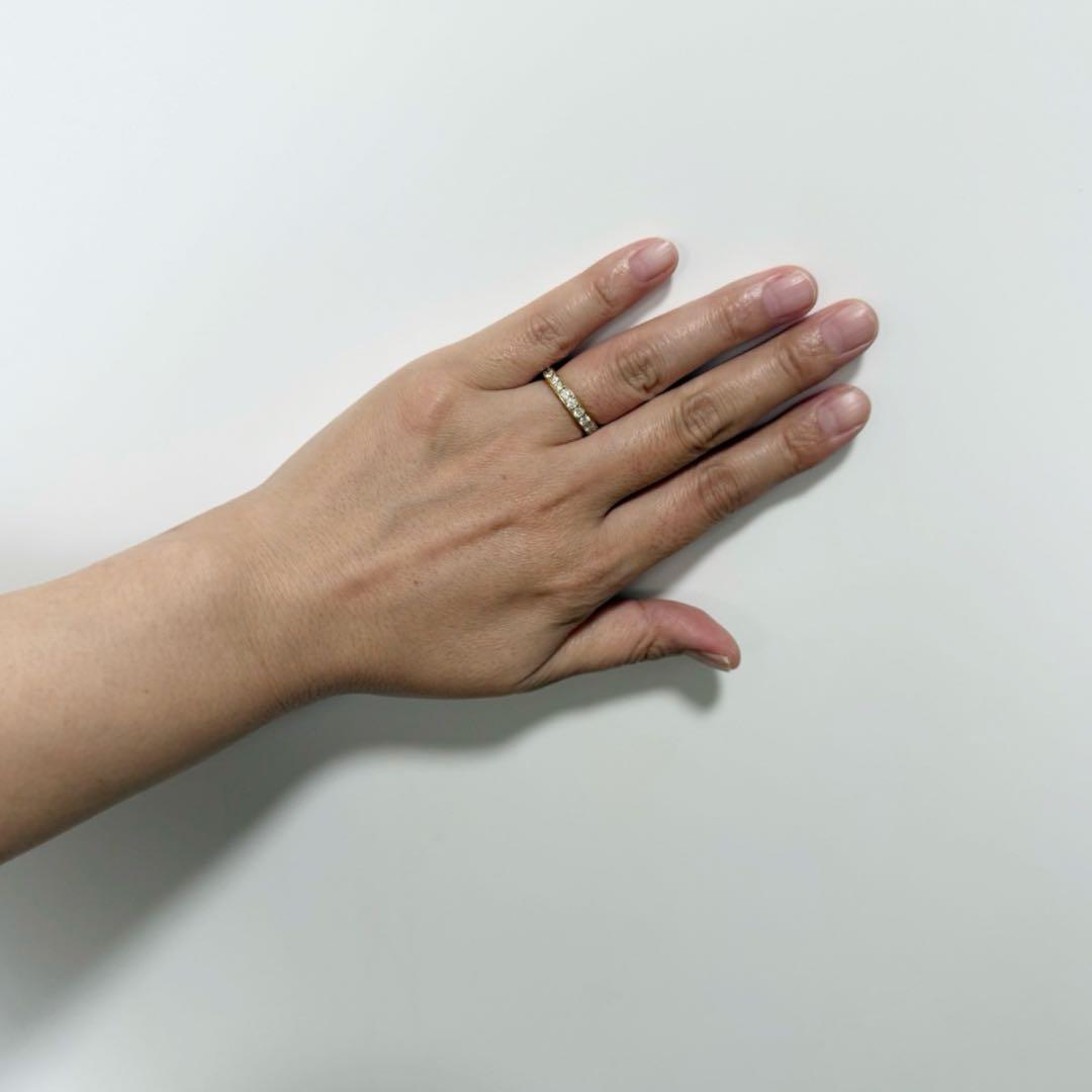 K18イエローゴールド ダイヤエタニティリング 1カラット