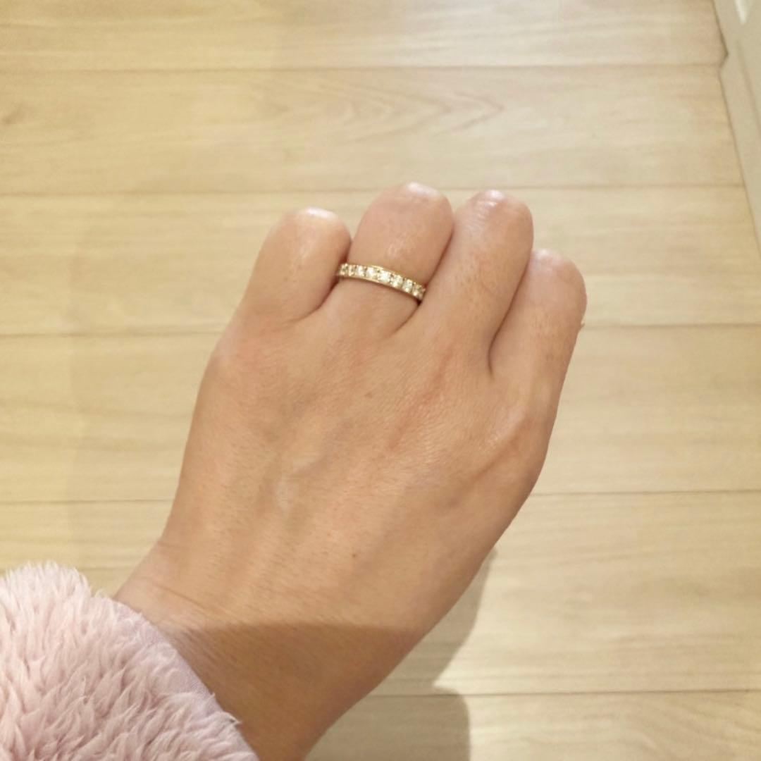 K18イエローゴールド ダイヤエタニティリング 1カラット