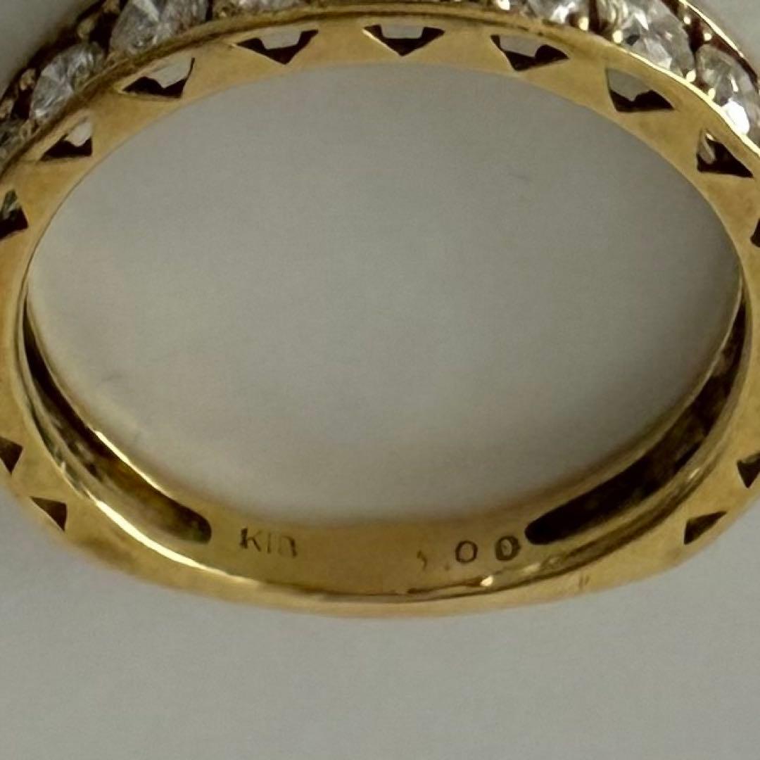 K18イエローゴールド ダイヤエタニティリング 1カラット