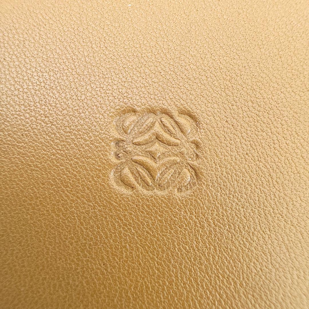 ロエベ アナグラム ケース パース 小銭入 ナッパレザー キャメル