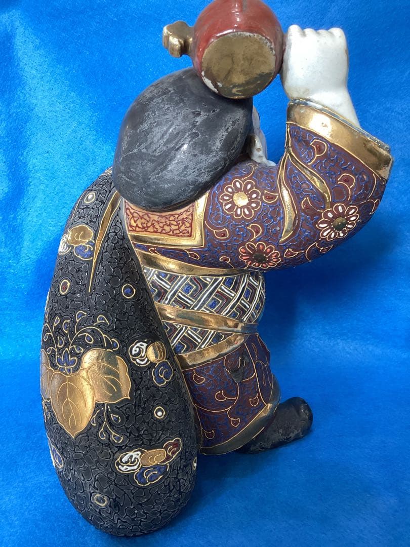 九谷焼 大黒天 七福神 縁起物 商売繁盛 金彩金盛り アンティーク