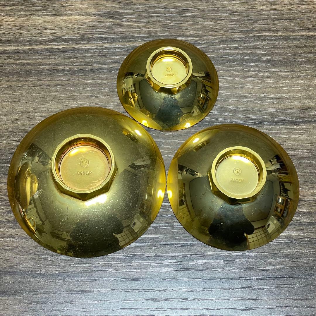 【天皇陛下御即位50年記念】24KGP 黄金酒器 フルセット銚子燗鍋盃プレート付