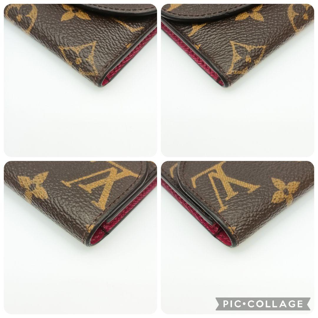 【美品S】ルイヴィトン　ポルトモネロザリ　モノグラム　フューシャ