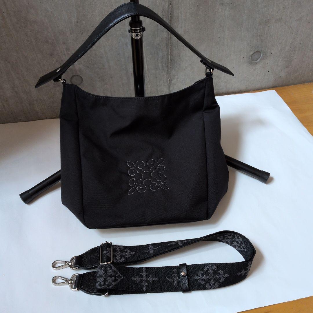 russet　ラシット　ナイロン2wayミニトートバック　ブラック