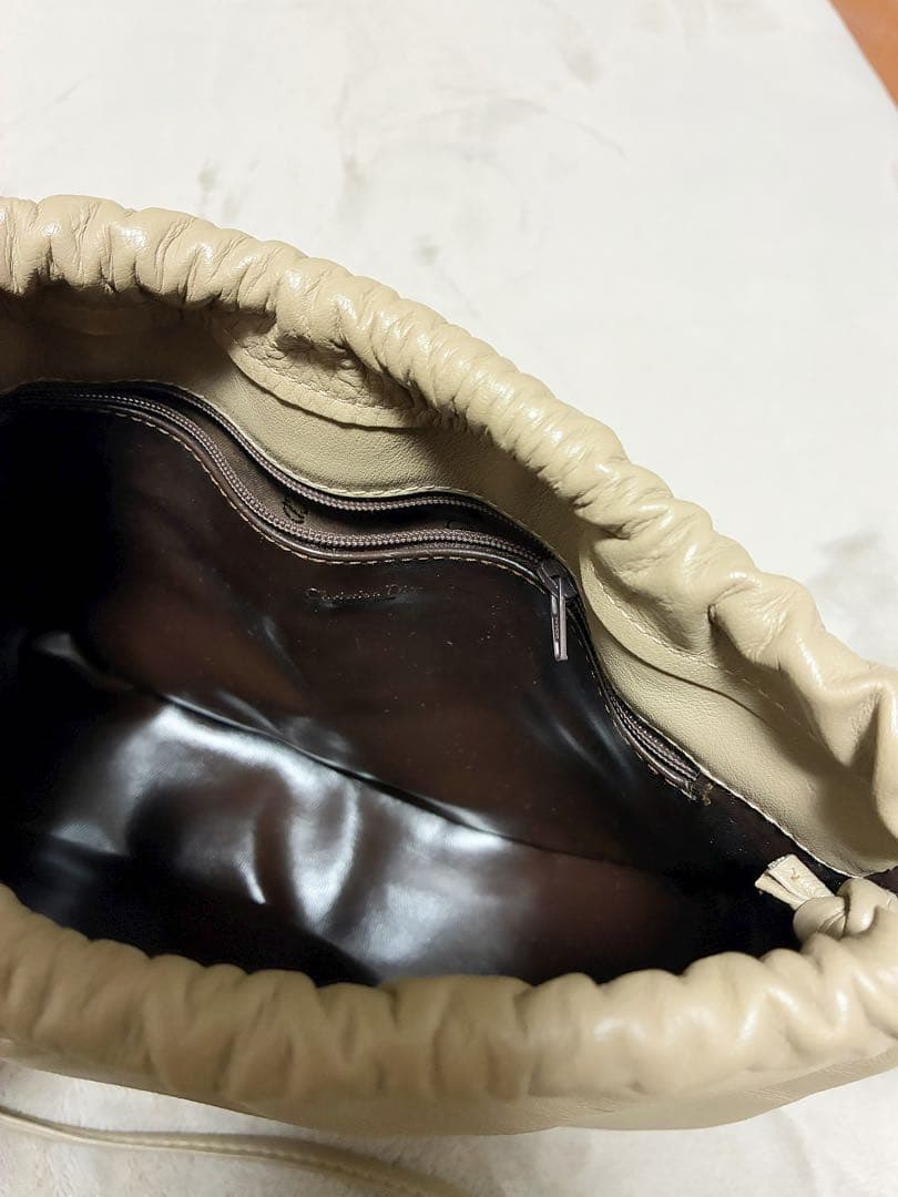 【クリスチャンディオール】レザーショルダーバッグ