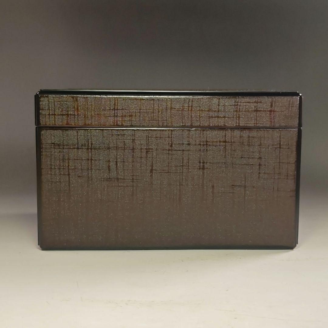 ウ235 茶箱『東山 川瀬表完作』『布摺 利休茶箱 共箱』野点 棗 香合