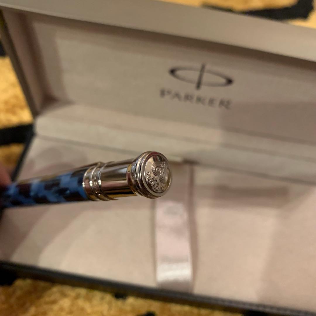 パーカー DUOFOLD デュオフォールド ブルー ボールペン