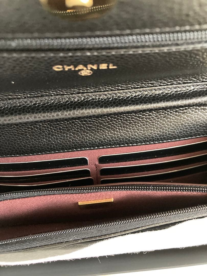 ⭐︎popo⭐︎CHANEL チェーンウォレット　キャビアスキン　新品.未使用
