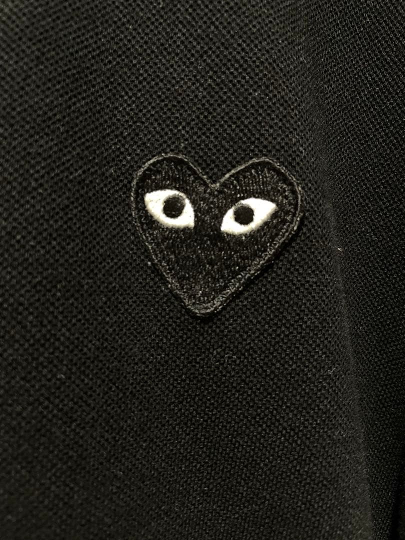 PLAY COMME des GARÇONS ブラックポロシャツ S