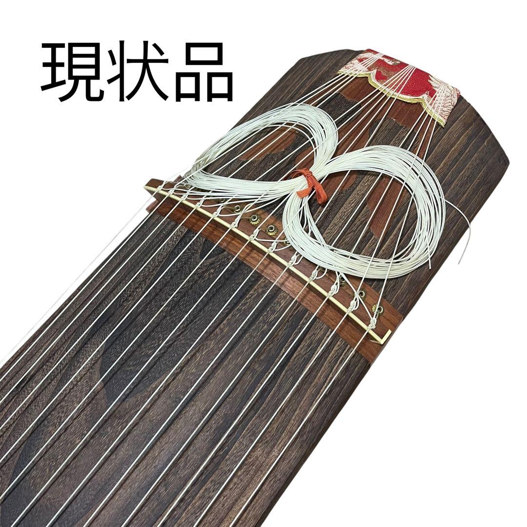 【現状品】琴 すだれ彫 蒔絵 13弦　鳳凰 現状品】琴 すだれ彫 蒔絵 13弦 鳳凰 - メルカリ