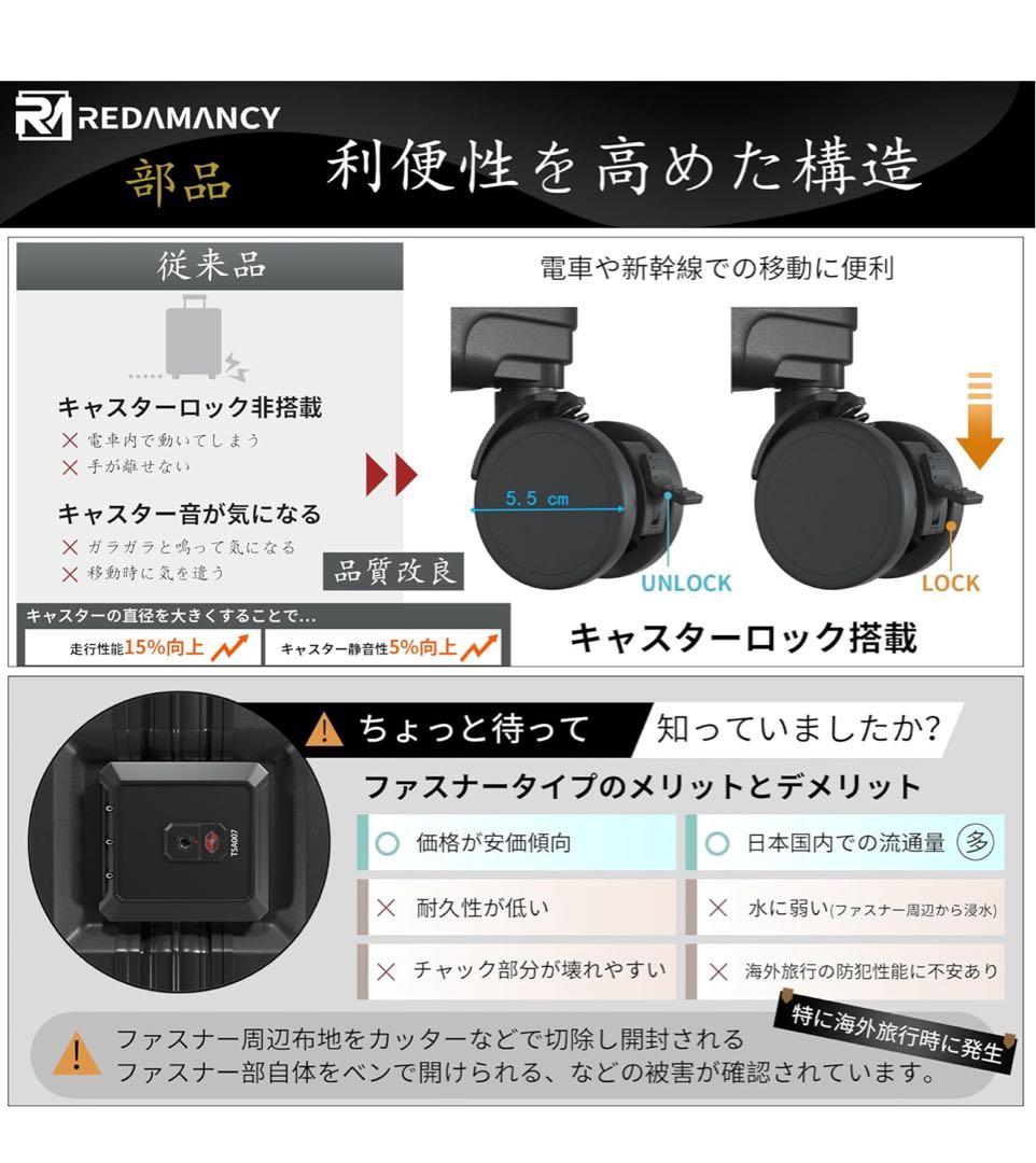 Redamancy] スーツケース 42L 機内持ち込み スーツケース 機内持ち込み