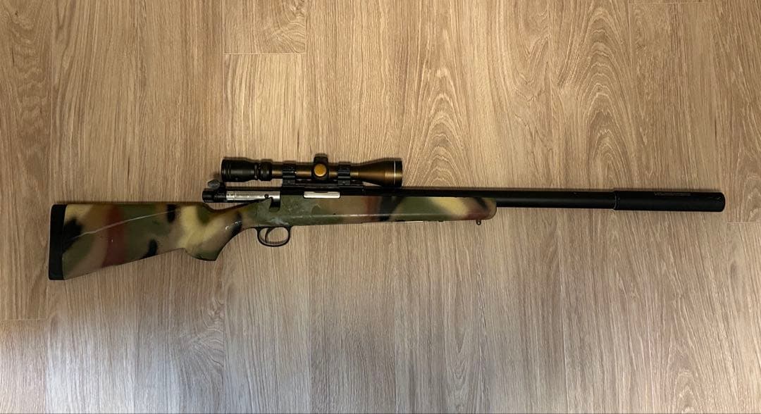 迷彩スナイパーライフル VSR-10 シモンソン製 スコープ＆サイレンサー