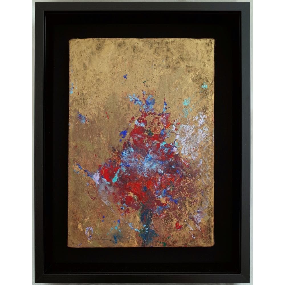 内野隆文 花 絵画 アクリル画 サムホール 現代美術 琳派 アート作品 額