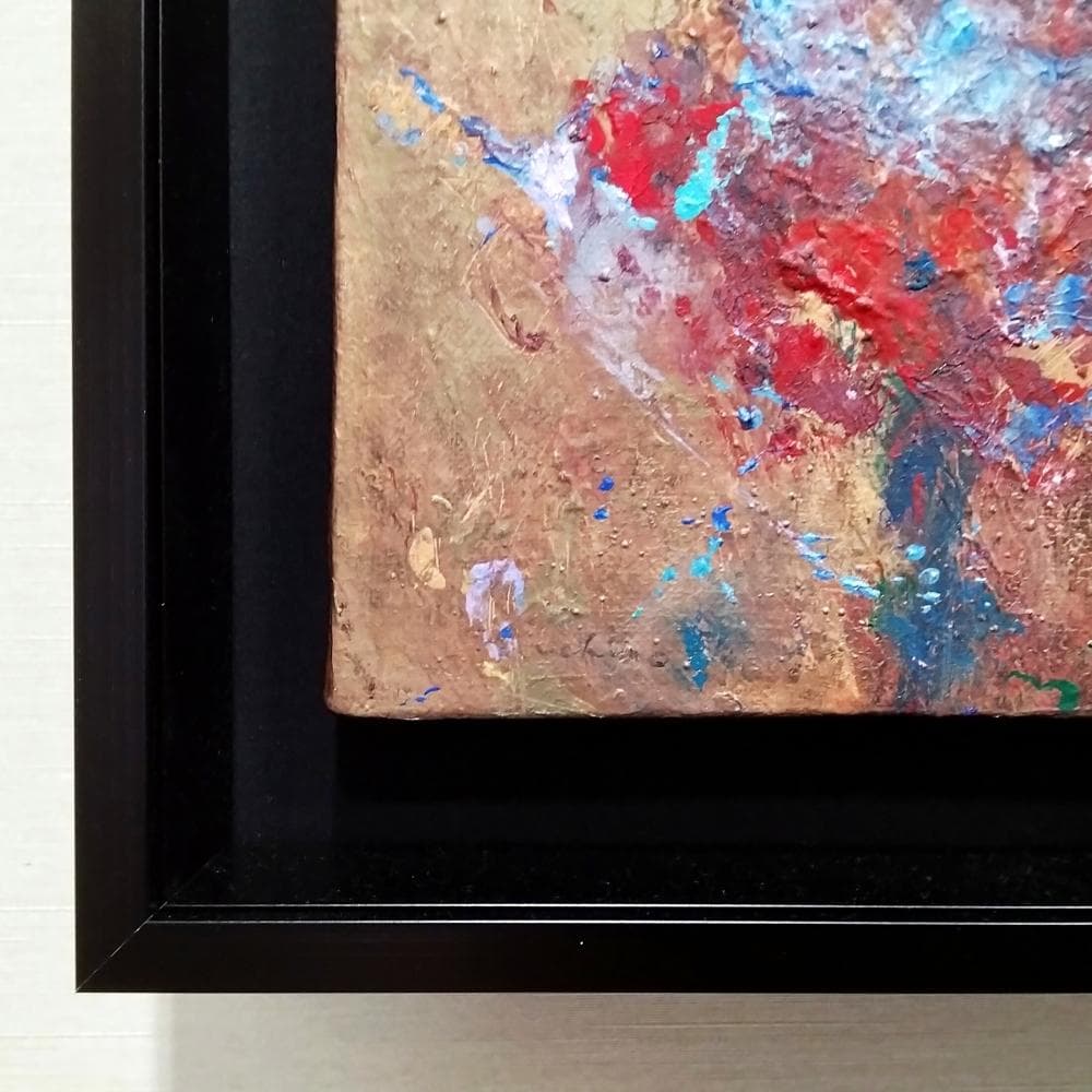 内野隆文 花 絵画 アクリル画 サムホール 現代美術 琳派 アート作品 額