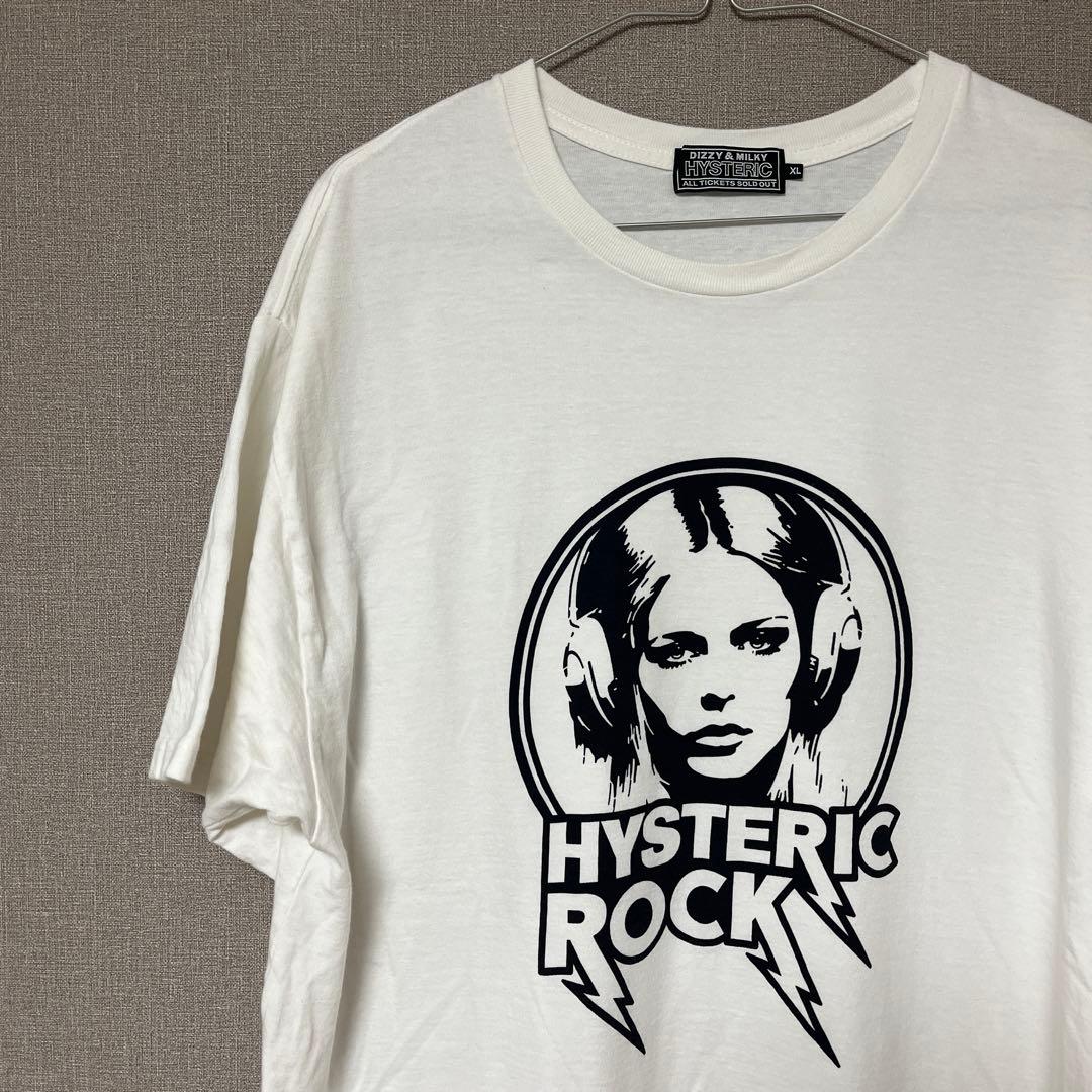 ヒステリックグラマー Tシャツ白ヒスロックガール半袖 XL