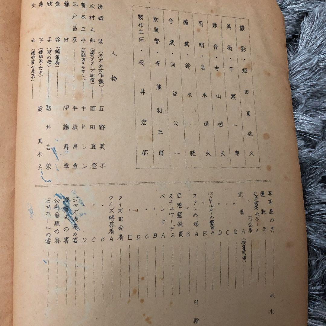 昭和映画台本(希少)