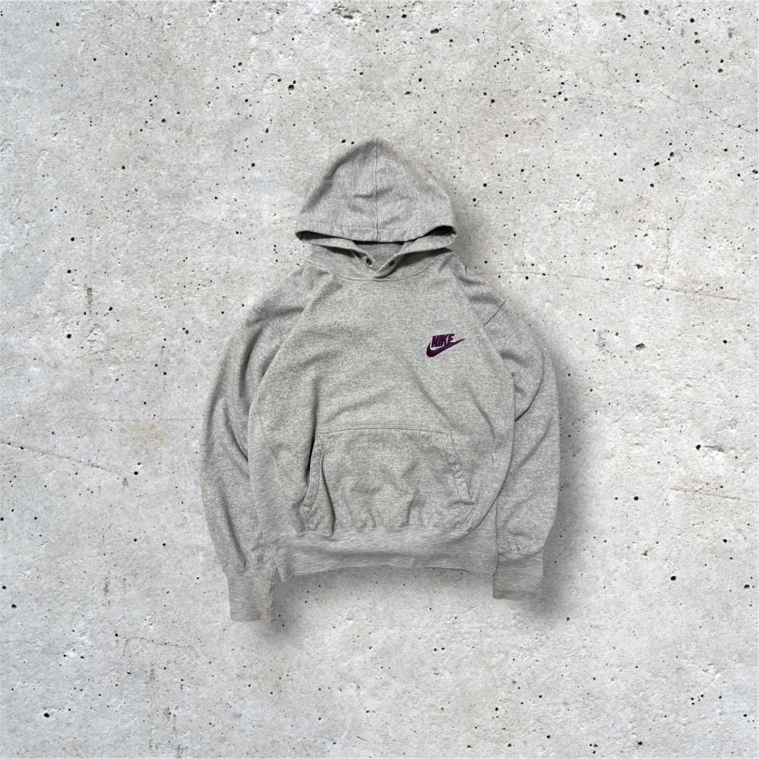 90s nike hoodie 銀タグ 短丈 刺繍タグ y2k archive - メルカリ
