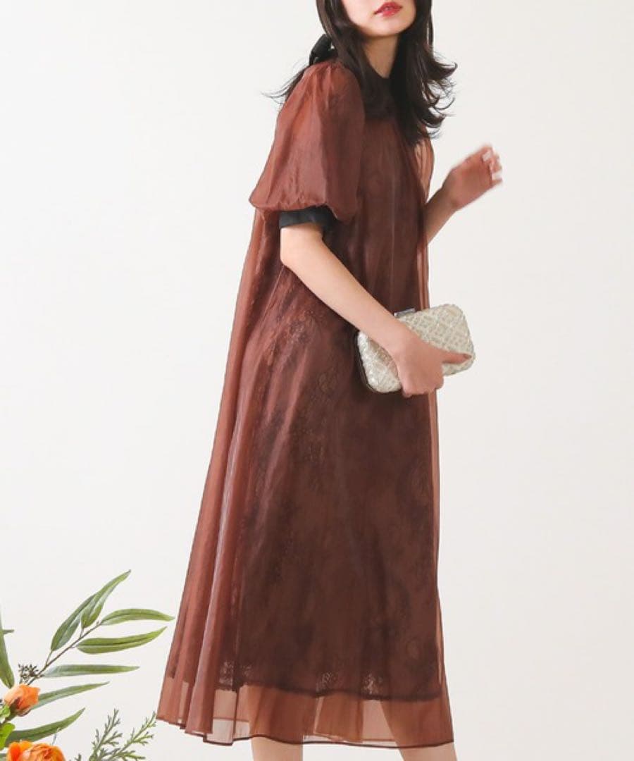 ☆新品☆ドリードール Aラインシアードレス ブラウン M - メルカリ