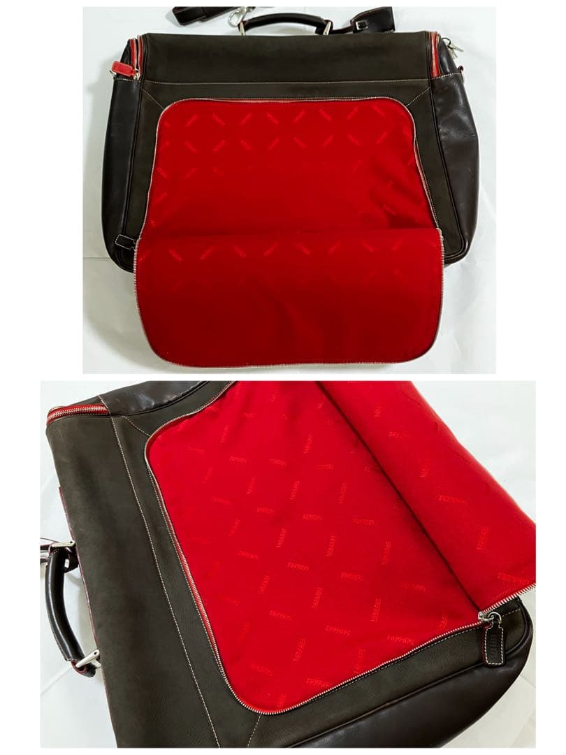 希少Ferrariフェラーリ本革レザートラベルバッグ ガーメントバッグ2way