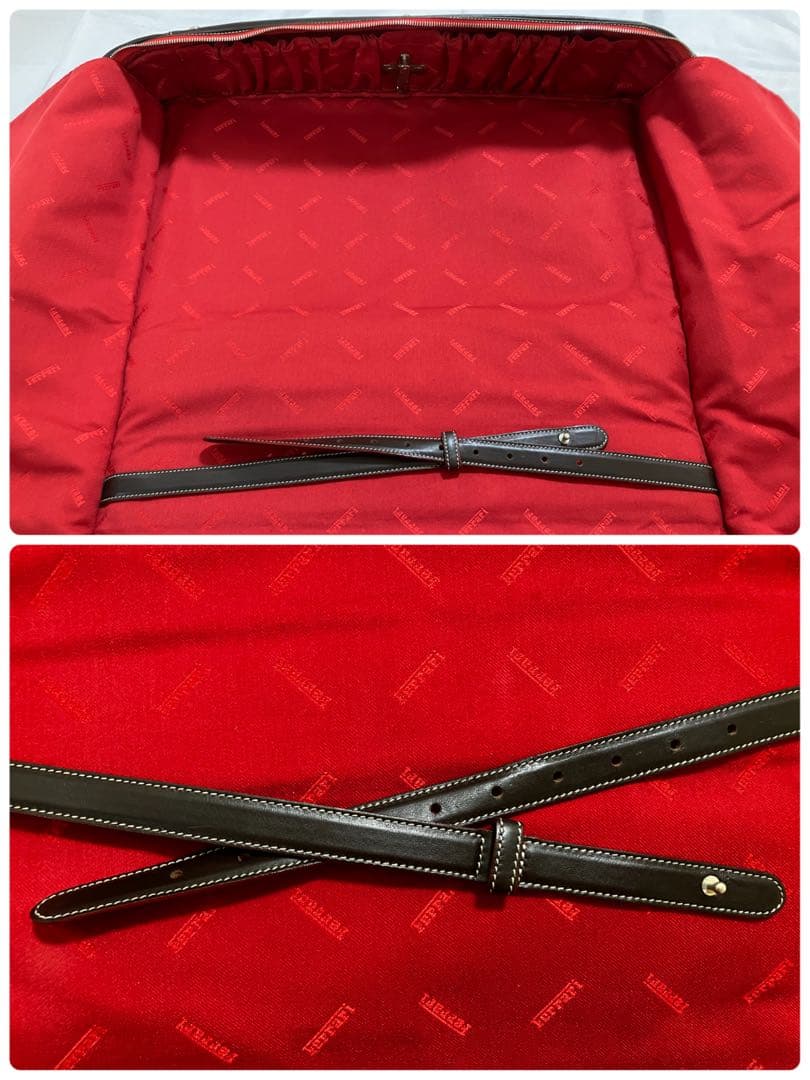 希少Ferrariフェラーリ本革レザートラベルバッグ ガーメントバッグ2way