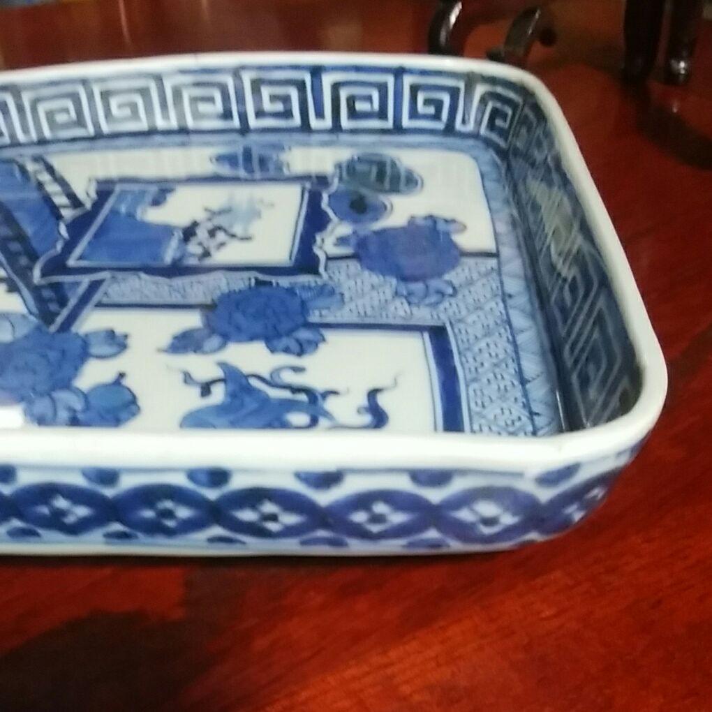 282 古伊万里 染付 角皿