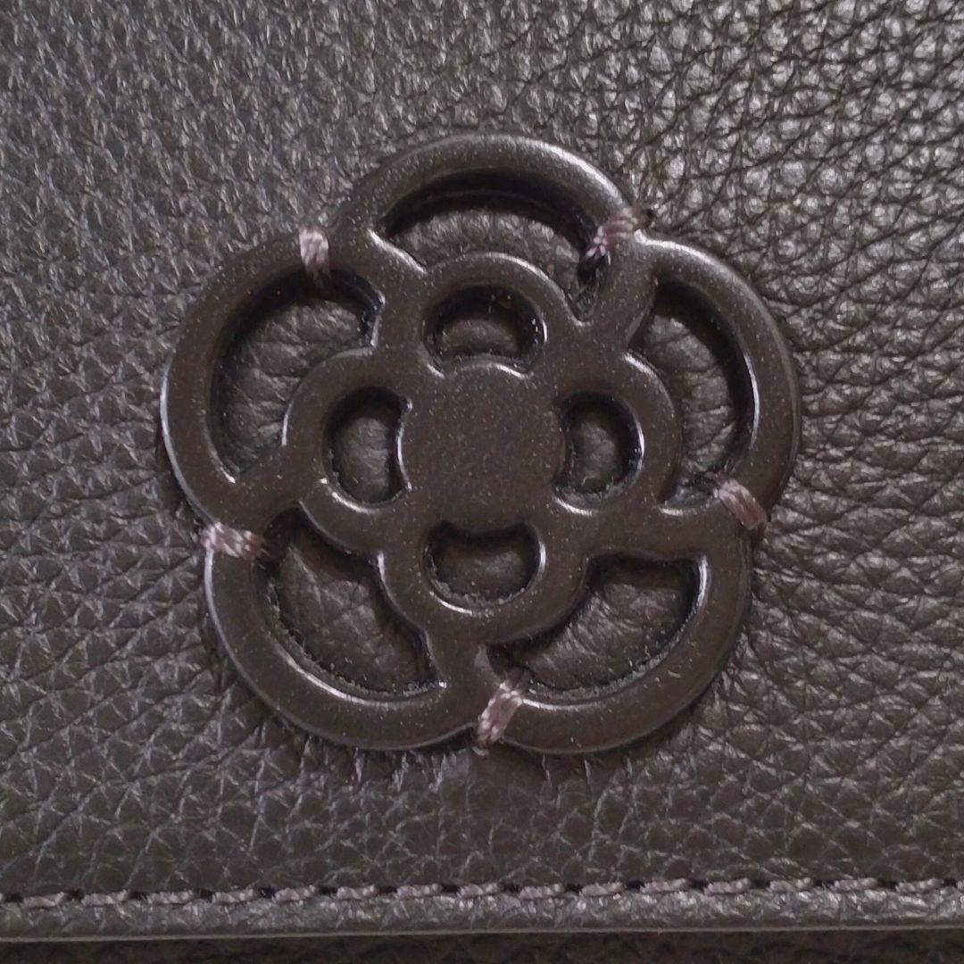 クレイサス✴️アンブラン カメリア 本革 折り財布〈黒〉【新品箱入】