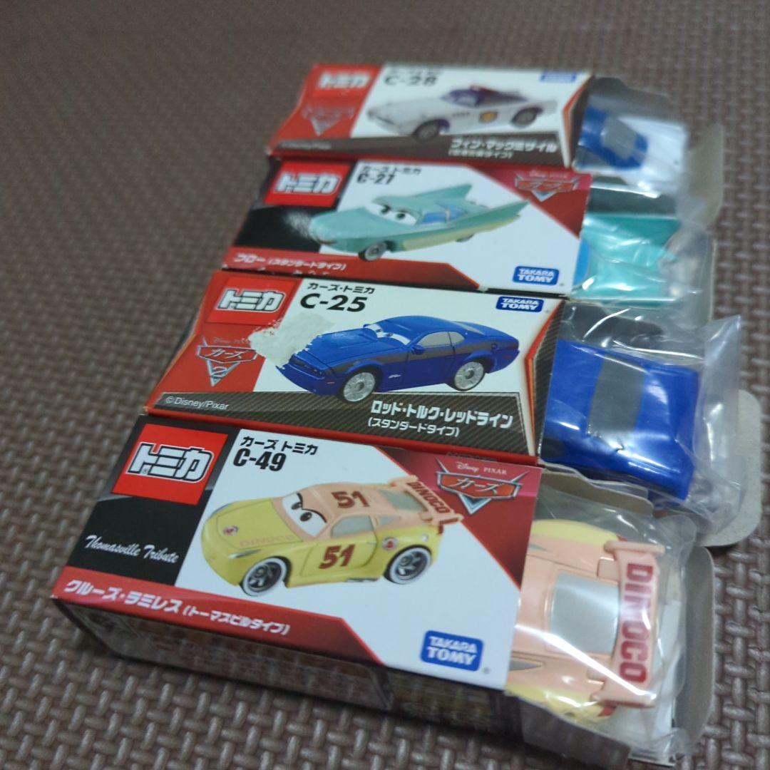 カーズ　未使用品　４台　フィンマックミサイル　フロー　ロッドトルクレッドライン