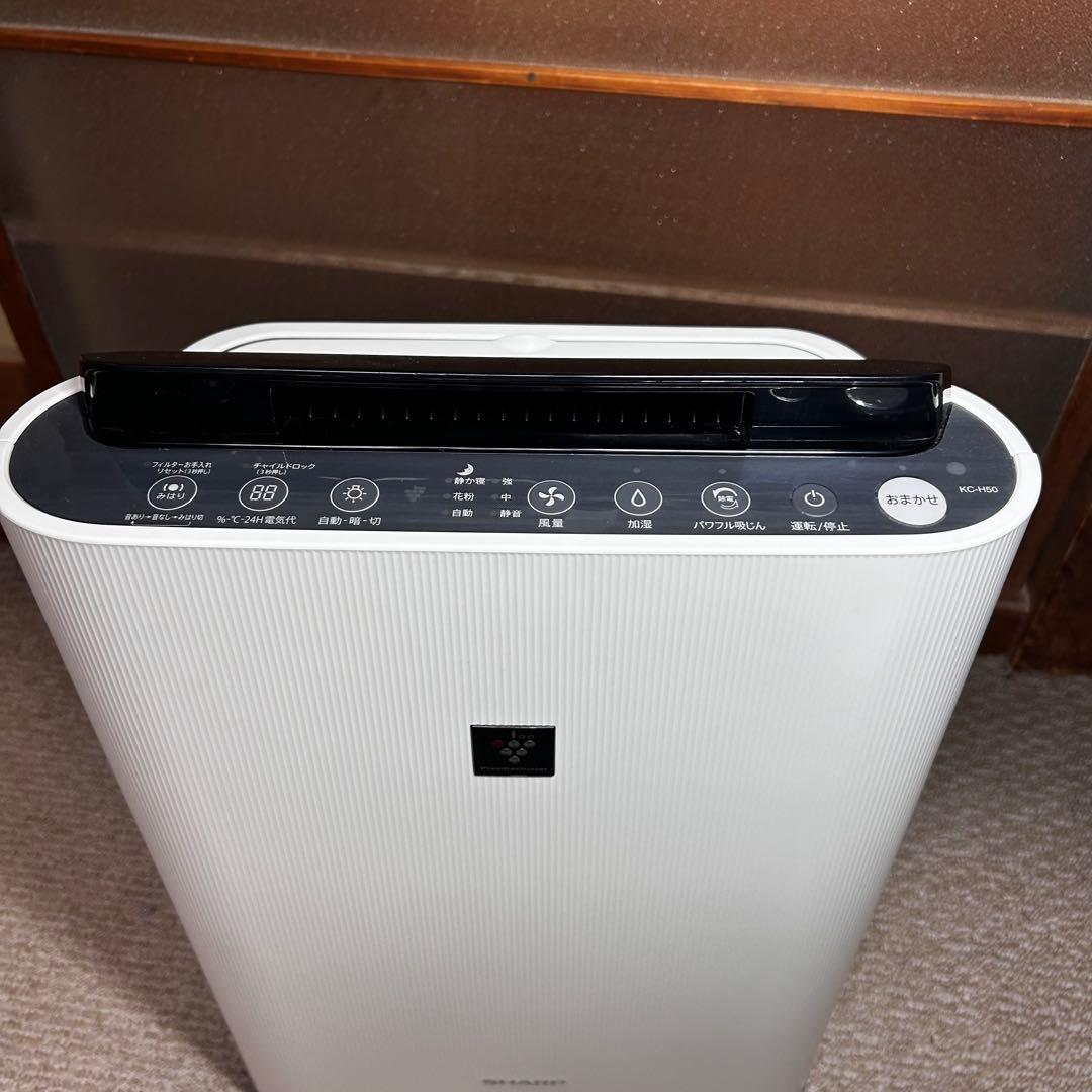 美品 加湿空気清浄機 シャープ製 KC-H50-W