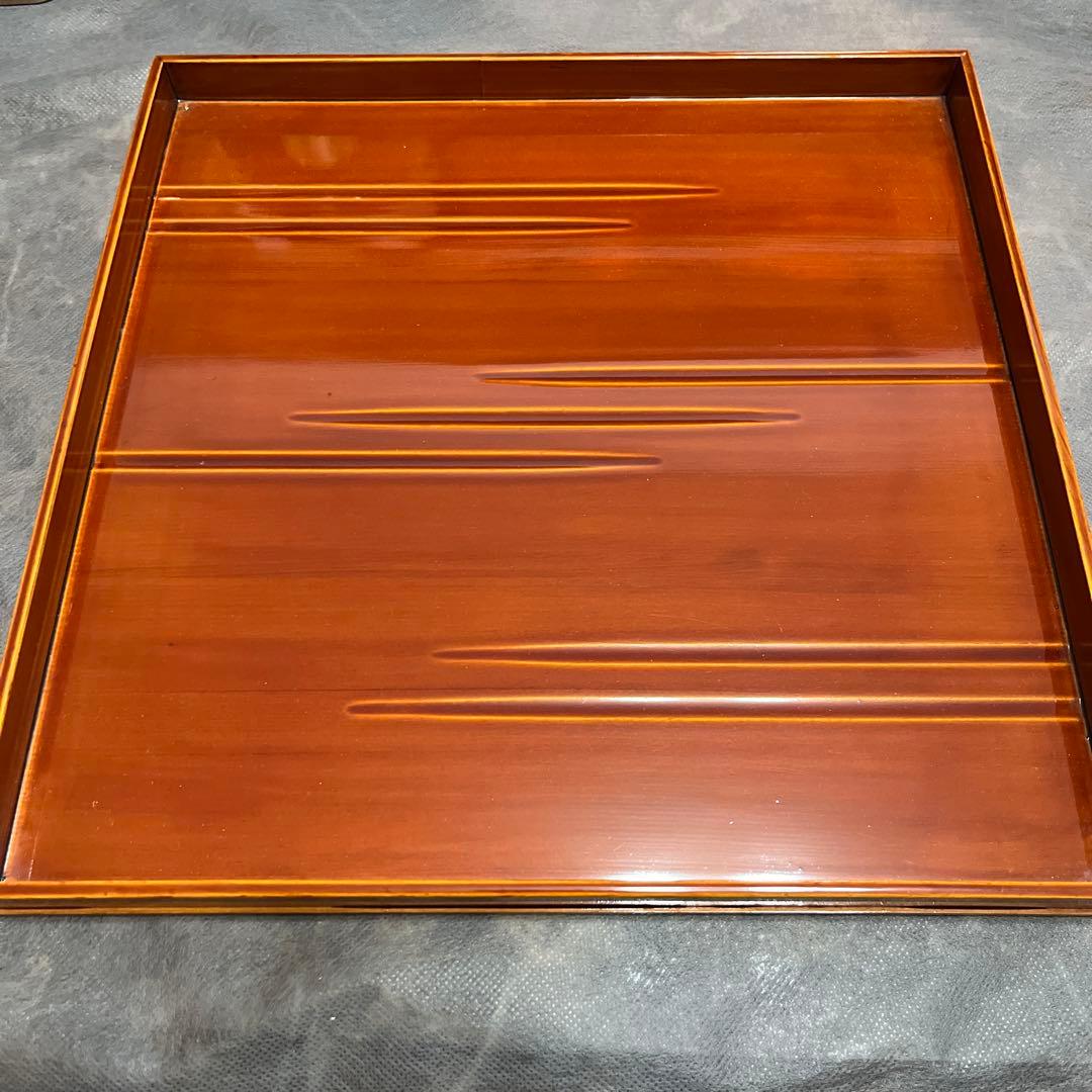 春慶塗 お盆 5枚セット 30cm × 30cm 春慶塗 お盆 5枚セット 30cm × 30cm 春慶塗 お盆 5枚セット 30cm