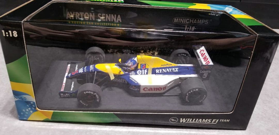 【レア】ミニチャンプス　1/18 ウィリアムズ FW14 マンセルライドオンセナ