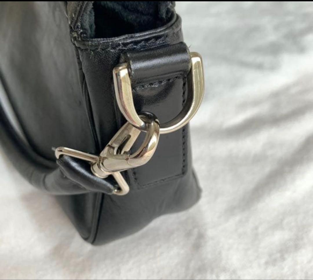 HIROFU ブラックレザーハンドバッグ