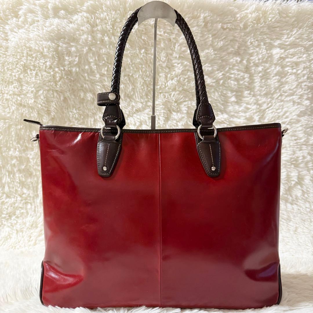 【未使用】Kiefer neu キーファーノイ ビジネスバッグ トートバッグ 赤