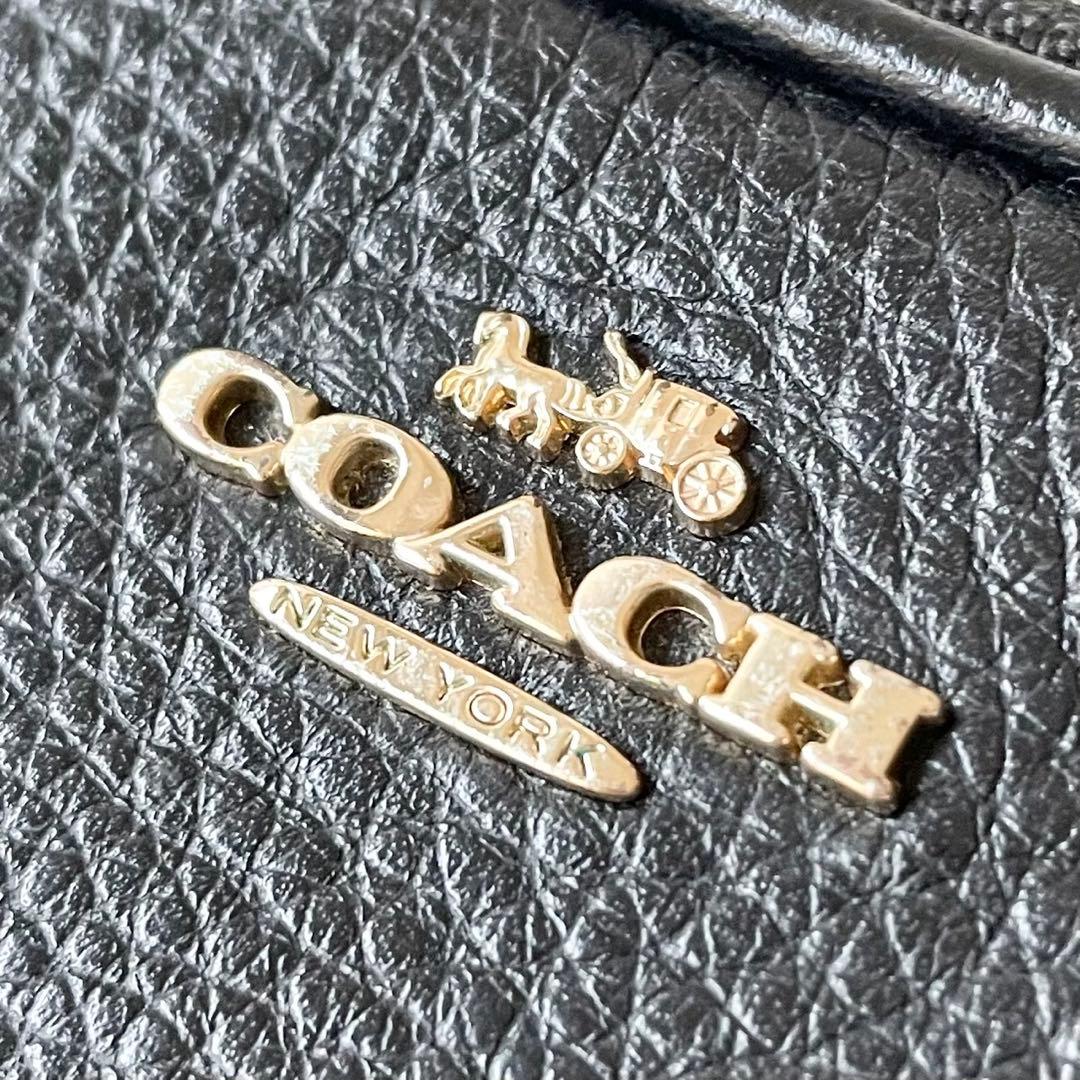 【極美品】COACH ダブルファスナー ショルダーバッグ カメラバッグ 黒