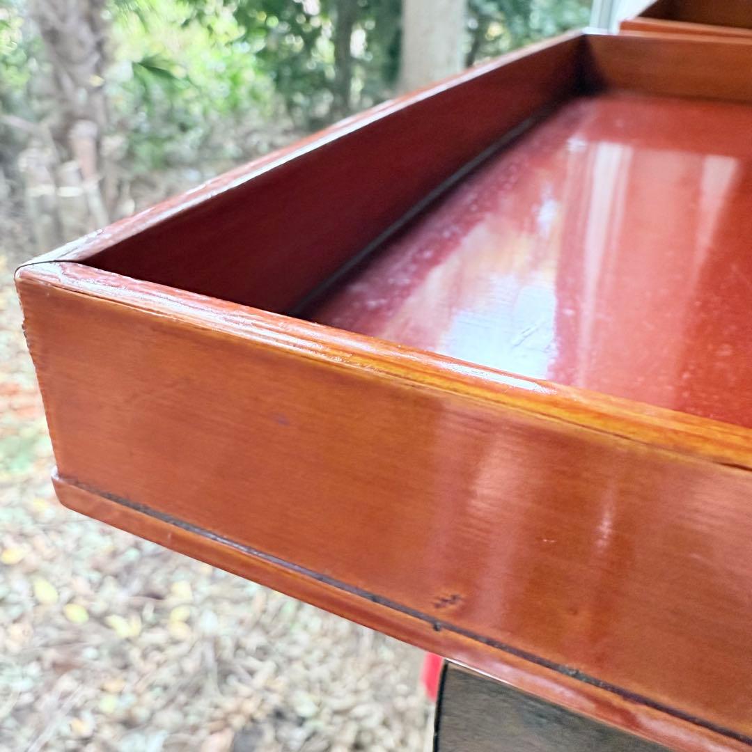 2216様感謝‼️キャラメル色‼️JAPAN 飛騨春慶塗飴色「胴張り御膳」5客