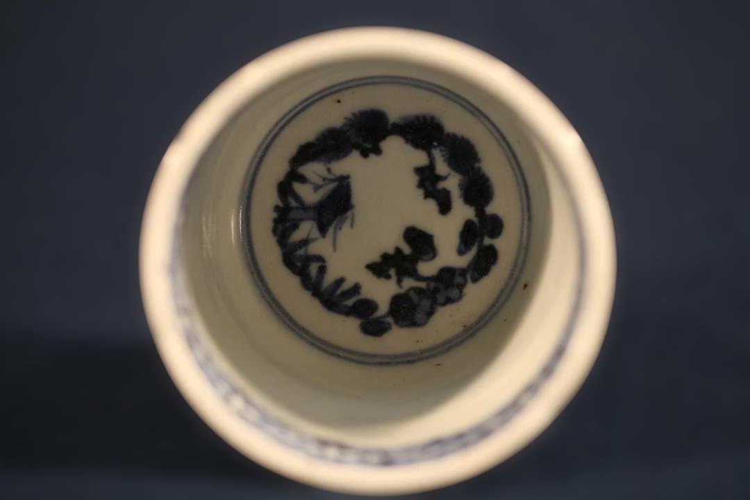 517　古伊万里大振染付唐子踊図蕎麦猪口　幕末