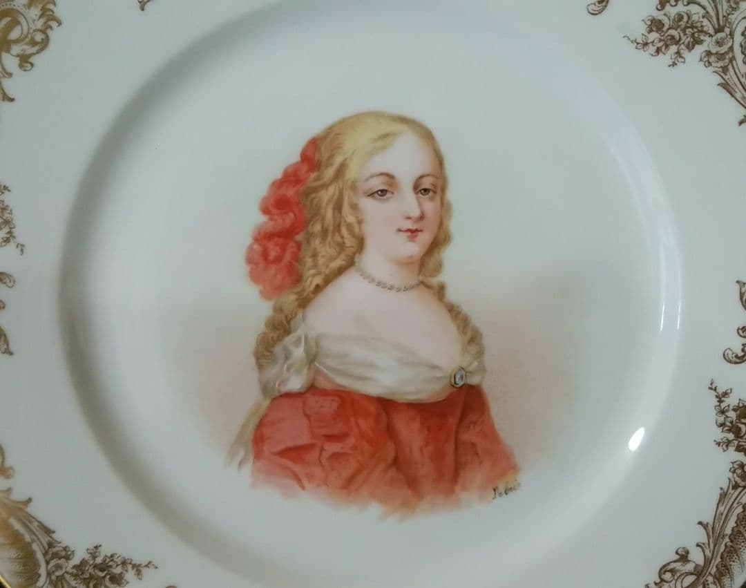 SÈVRESセーヴルキャビネットプレート肖像画アンティーク
