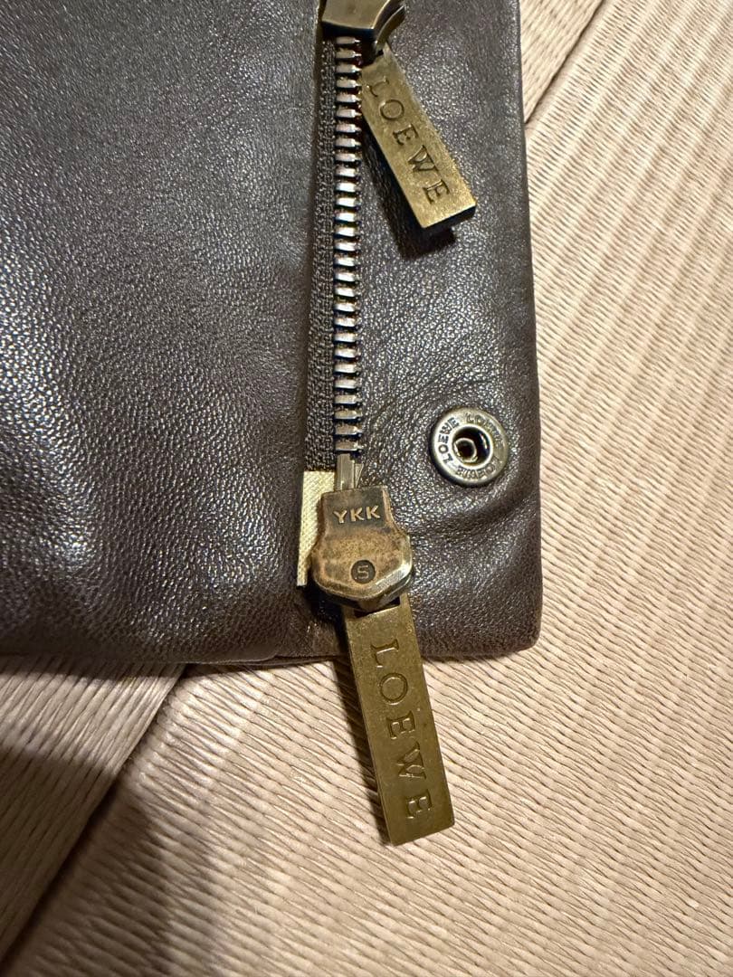 美品 LOEWE ロエベ レザージャケット 羊革 ブラウン 50サイズ（L相当）