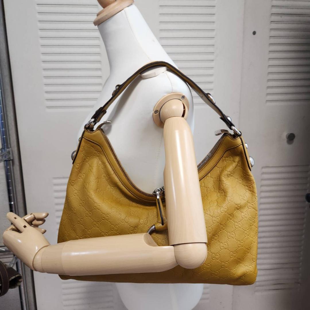 グッチ ワンショルダーバッグ グッチシマ ホーボー型 オールレザー A4 肩掛け