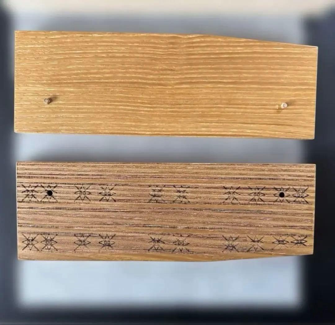 旭川駅開業記念 木製オブジェ180mm x 60mm レール文鎮付き