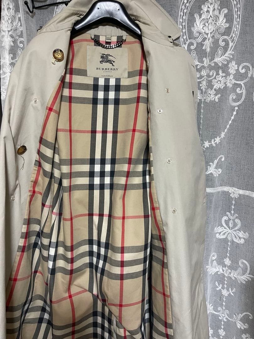 バーバリーロンドン　コート 美品クリーニング済】バーバリーBurberry Mサイズトレンチコート 美品