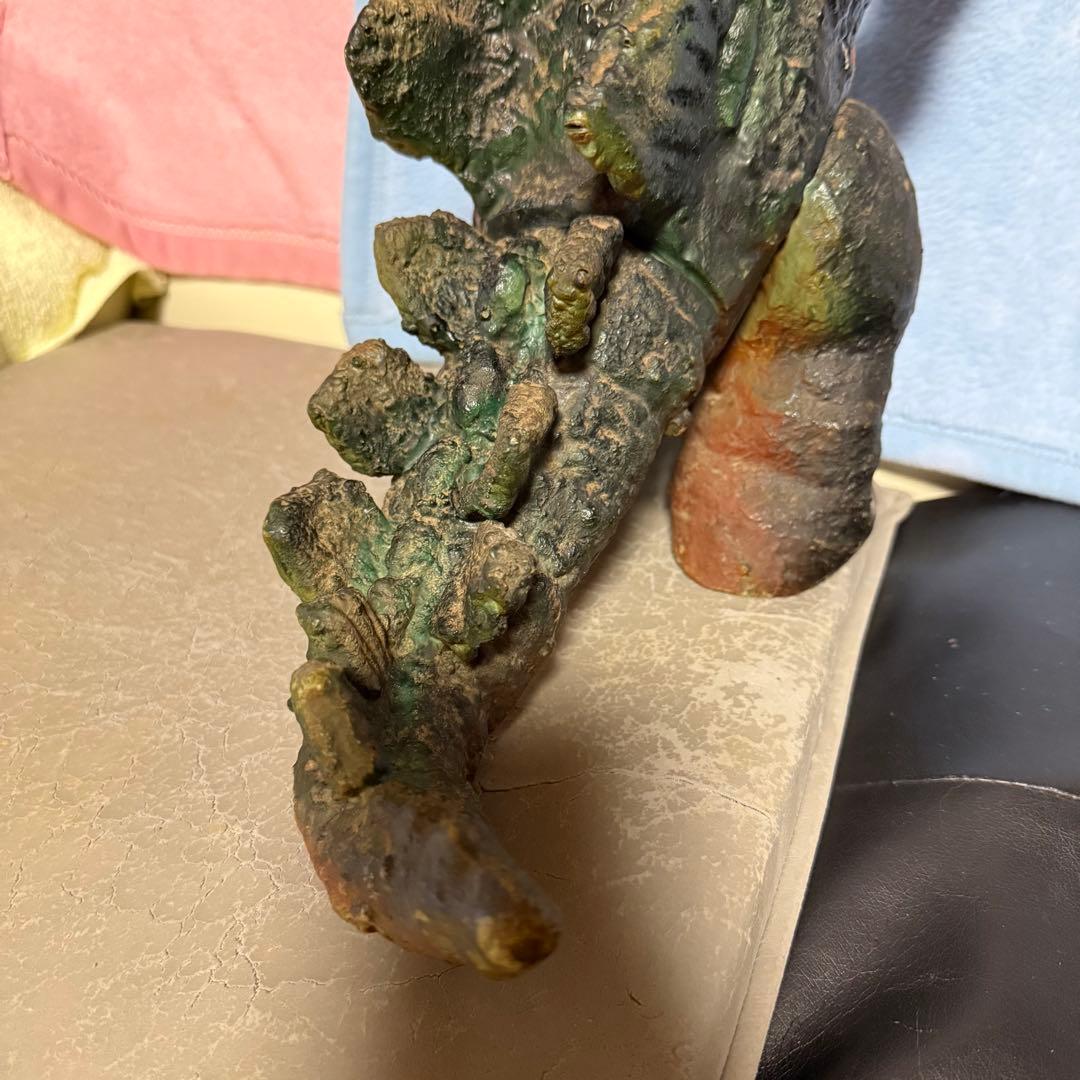 マルサン　1970年製　特大キングゴジラ　灰色成型　ソフビ　人形　38cm