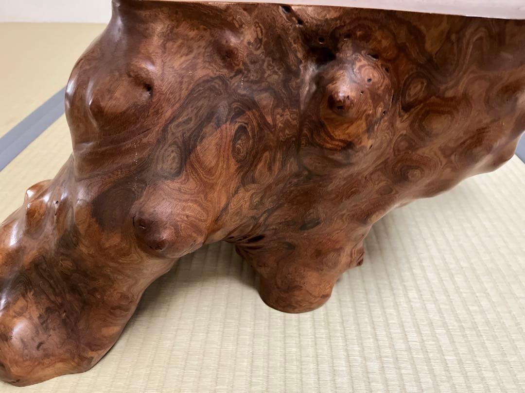 座卓、テーブル、木根花台、大型飾り台、切り株、無垢材、盆栽台、玄関