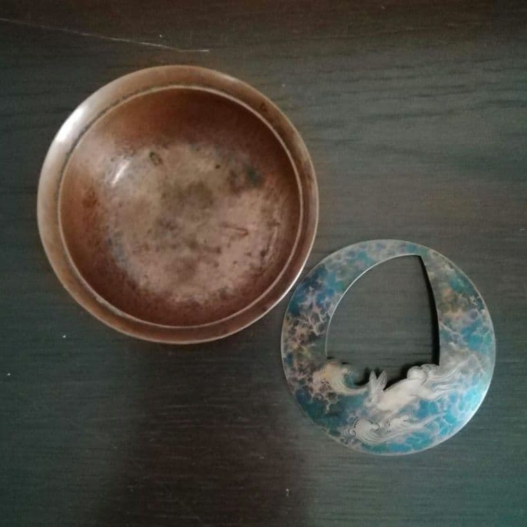 逸品 玉川堂 鎚起銅器 兎図紋 香炉 花活け 灰皿 和骨董 アンティーク