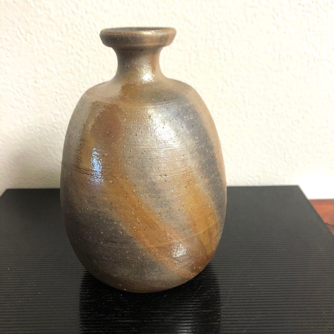 備前焼　柴岡守　徳利　ぐい　セット　箱　骨董　酒器　一輪挿し　花器