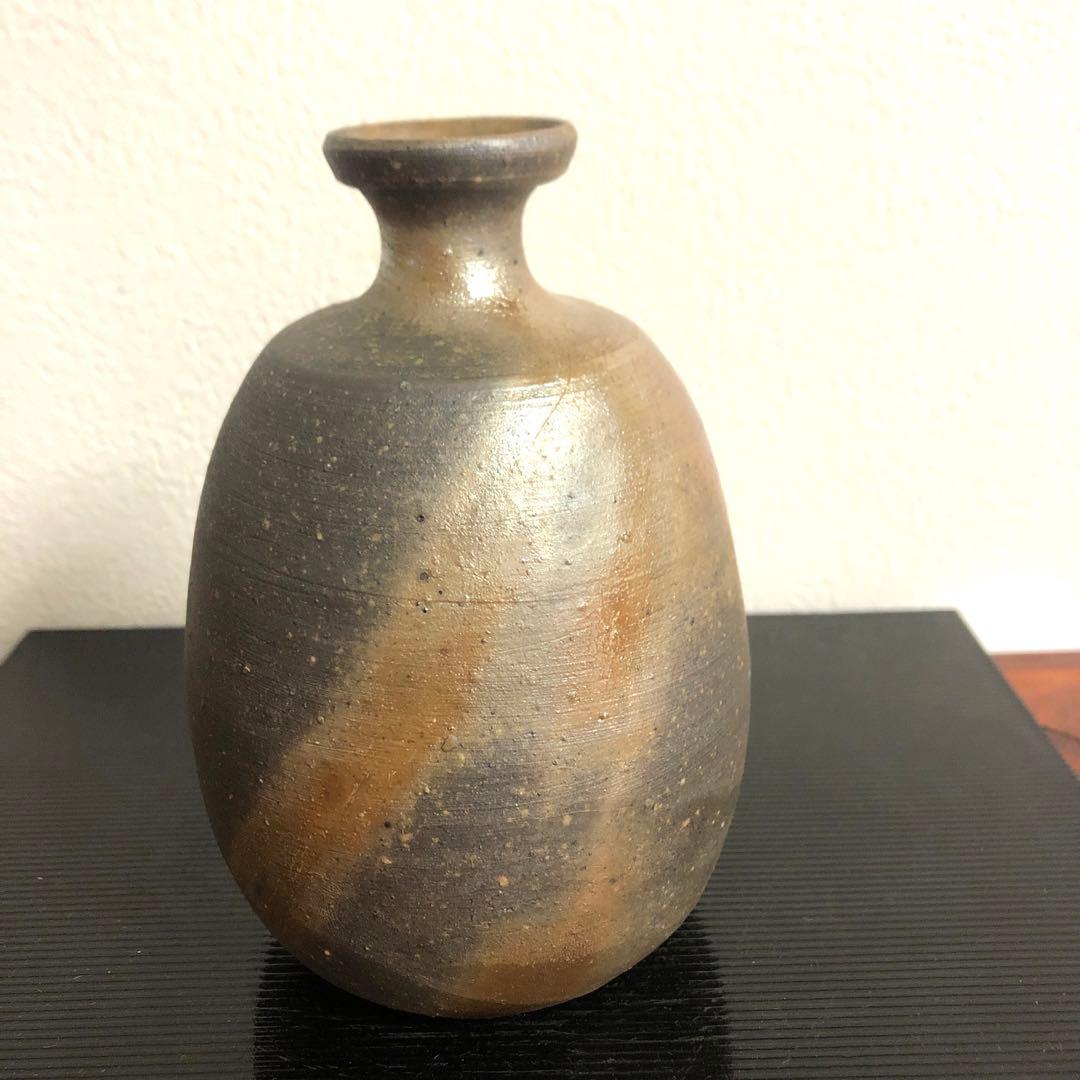 備前焼　柴岡守　徳利　ぐい　セット　箱　骨董　酒器　一輪挿し　花器